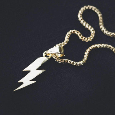 10k Solid Gold Micro Lightning Bolt