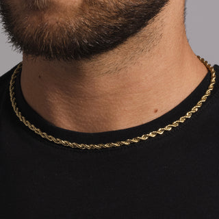 10k Solid Gold Rope Chain (4mm)