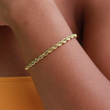 Rope Bracelet in Yellow Gold - 4mm