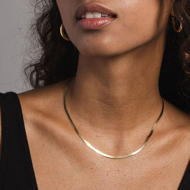 Solid Gold Micro Herringbone Chain (3mm)