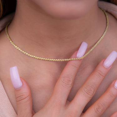 Popcorn Necklace in Yellow Gold (Adjustable)