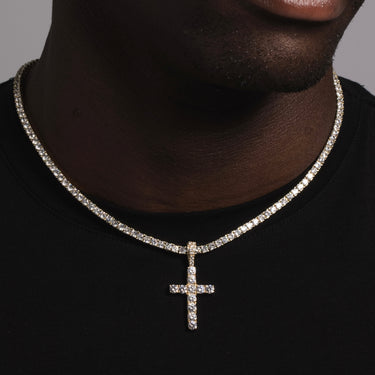 10k Solid Gold Diamond Cross