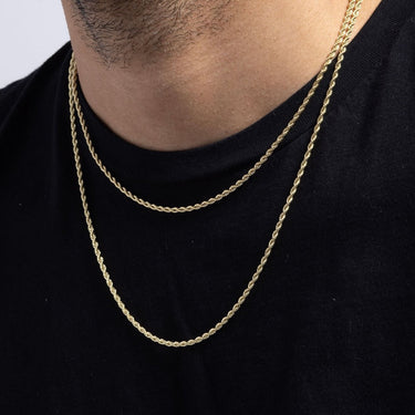 2mm Rope Chain Bundle in Yellow Gold