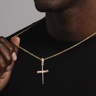 10k Solid Gold Nail Cross
