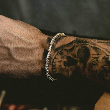 3mm Round Cut Tennis Bracelet in Yellow Gold