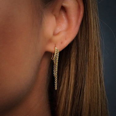 Triple Chain Hang Earrings