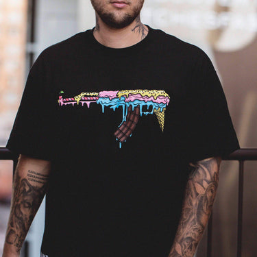 Ice Cream Gun Tee in Black