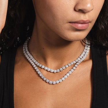 Micro Clustered Tennis Necklaces Bundle