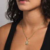 10k Solid Gold Micro Iced Jesus Pendant