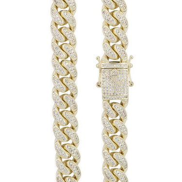 18" 12mm Diamond Cuban Link
