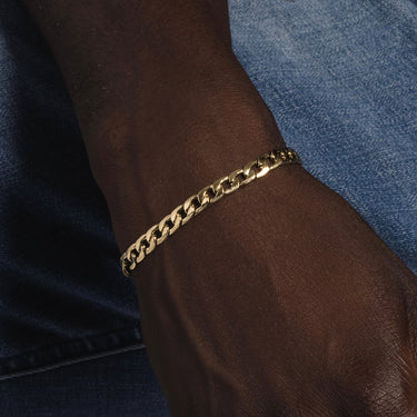 10k Solid Gold Figaro Link Bracelet (5mm)