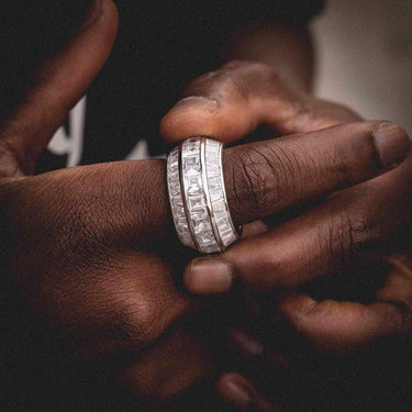 3 Layer Baguette Band Ring