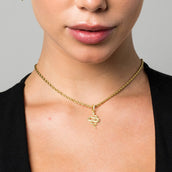 Micro Snake Pendant in Yellow Gold