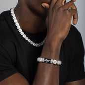 Clustered Tennis Necklace + Bracelet Bundle