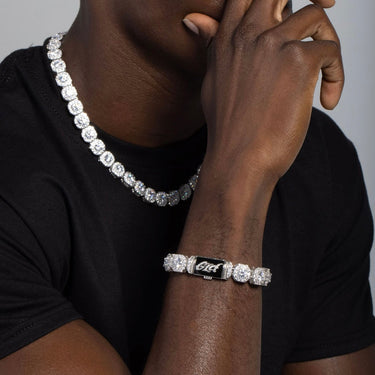 Clustered Tennis Necklace + Bracelet Bundle