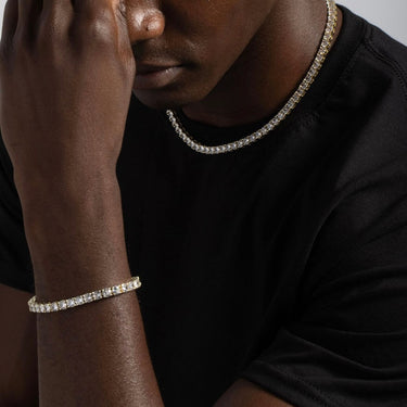 5mm Tennis Chain + Bracelet Bundle in Yellow Gold