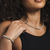 5mm Tennis Necklace + Bracelet Bundle in Yellow Gold