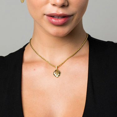 Mini Lion Pendant in Yellow Gold