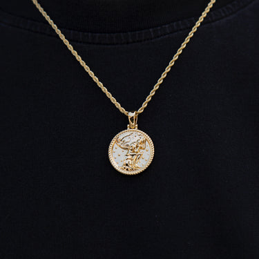 Atlas Thinker Coin Pendant