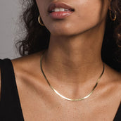 Solid Gold Micro Herringbone Chain (3mm)