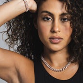 Two-Tone 8.5mm Iced Cuban Chain + Bracelet Bundle