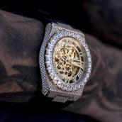 Iced Alpha Era Luminous Skeleton Gold w/ Rubber Strap