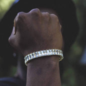 Baguette Tennis Bracelet in Yellow Gold