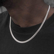 5mm Miami Cuban Link Chain in White Gold