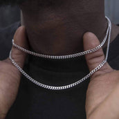 Micro Cuban in White Gold