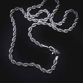 Rope Chain (2mm) in White Gold