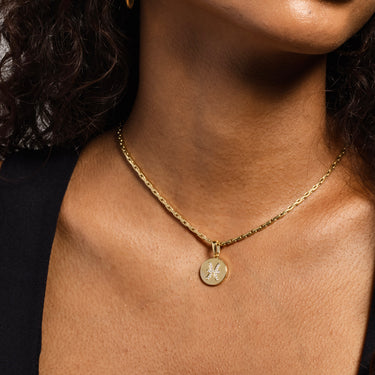 Pisces Micro Coin Pendant
