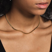 Micro Cuban in Yellow Gold