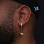 Star Link Hoop Earrings