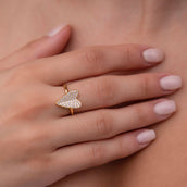 Pave Heart Ring
