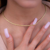 Popcorn Necklace in Yellow Gold (Adjustable)