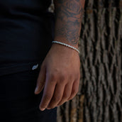 Rope Bracelet in White Gold - 4mm