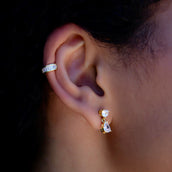 Baguette Ear Cuff in Gold