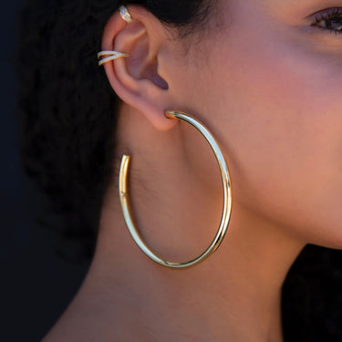 Large Tube Hoop Earrings