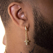 Alternate Cross Chain Earrings