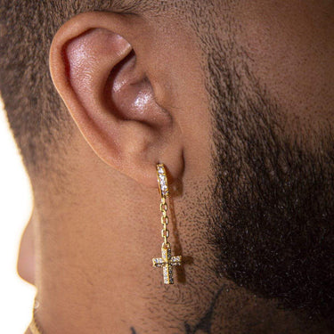 Alternate Cross Chain Earrings