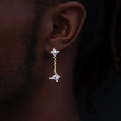 Star Drop Stud Earrings