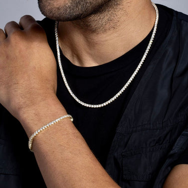3mm Tennis Chain + Bracelet Bundle