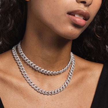 Iced Cuban Choker and Necklaces Bundle