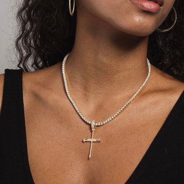 10k Solid Gold Nail Cross