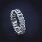 Baguette Ring in White Gold
