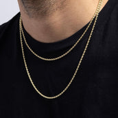 2mm Rope Chain Bundle in Yellow Gold