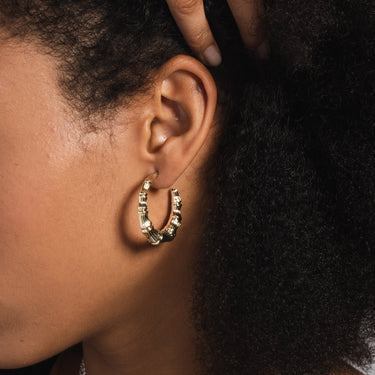 Bamboo Hoop Earrings