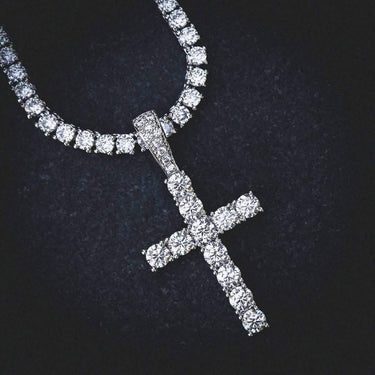 Diamond Cross in White Gold