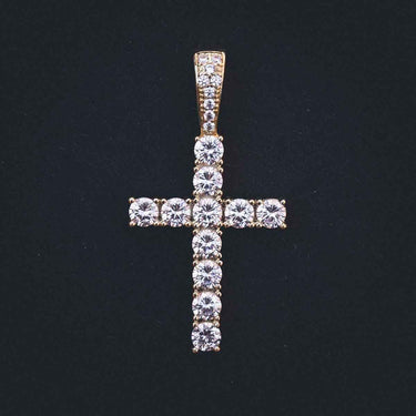 18k Vermeil Diamond Cross
