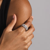 Diamond Prong Ring in White Gold